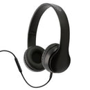 Moki Flip Headphones Removable 3.5mm Audio Jack + In-line Mic Black