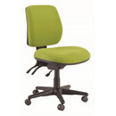 Roma Task Chair 3 Lever Mid Back Green No Arms