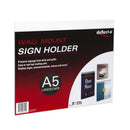Deflecto Sign/Menu Holder Wall Mount Landscape A5 Clear