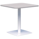 Classic Square Table 900x900 Silver Strata/White