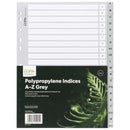 Icon Indices Polypropylene Tabs A-Z A4 Grey