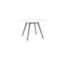 Knight Team Table 1200(Diameter)mm Black Base White Top