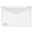 Okin Document Wallet Polypropylene Button Closure A4 Clear