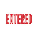 X-Stamper Self-Inking Stamp 'Entered' Red