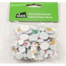 5 Star Moving Eyes Assorted Sizes Assorted Colours Pack 100