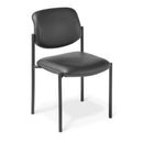 Pause 4 Leg Stacker Chair Black Vinyl No Arms