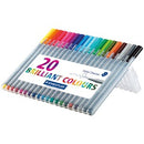 Staedtler Triplus Fineliner Pen Super Fine 0.3mm Assorted Colours Set20