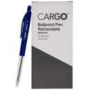 Cargo Ballpoint Pen Retractable Medium 1.0mm Blue Box 12