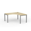 Cubit Workstation 1500Wx1500Wx700D Atlantic Oak Top / Silver Frame