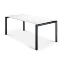 Novah Meeting Table 1800x900 Black Frame White Top