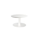 Lunar Coffee Table 600Dia White Top White Base