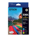 Epson DURABrite Ultra Inkjet Ink Cartridge 220XL High Yield 4 Colour Value Pack