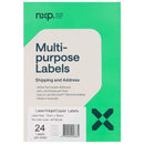 NXP Multi-Purpose Labels Laser Inkjet 70 x 36mm 24 Per Sheet Pack 2400