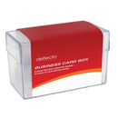 Deflecto Business Card Storage Box With Lid 135 Card Capacity