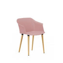 Aurora 4 Leg Chair Powder / Natural Beech Timber Base