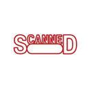 X-Stamper Self-Inking Stamp 'Scanned' with Date Box Red