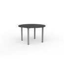 Cubit Round Meeting Table 1200Dia Black Top / Silver Frame