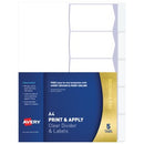 Avery IndexMaker Dividers 5 Tab A4 Clear