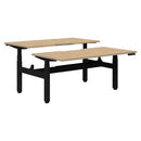 Pryme Premium Electric 2-Person Desk 1200x800 Oak / Black