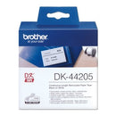 Brother Labelling Tape Continuous Removable QL DK-44205 62mm x 30.48mBlack On White