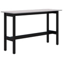 Modella II Narrow Leaner 1500x600 Silver Top Black Frame