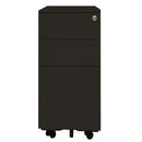 Milano Mobile Pedestal Slimline 2 Drawer + 1 File 300Wx575Hmm Black