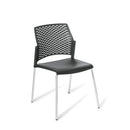 Punch Chair Chrome 4 Leg Black