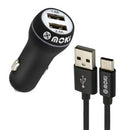 Moki Braided Type-C Syncharge Cable + Car Charger