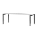 Quattro Desk 1800 x 600 White Top Silver Base