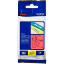Brother P-Touch Labelling Tape Laminating TZe-431 12mm x 8m Black On Red