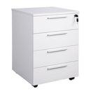 Cubit Mobile Pedestal 4 Drawer Locking 466Wx460Dx640H White