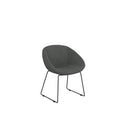 Camellia Visitor Chair Sled Base Reef Black