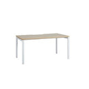 Novah Straight Desk 1500Wx800Dmm Autumn Oak Top / White Frame