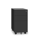 Proceed Mobile 3 Drawer Lockable Slimline 600(h)x500(d)x310(w)mm Black