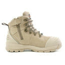 Bison Xt Zip Side Lace Up Boot Stone Stone-10