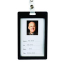 Rexel ID Card Holder Portrait 65 x 110mm Black Pack 6