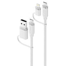 Alogic Elements Silicone 4-in-1 Usb 2.0 Cable 100w White 1.5m
