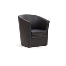 Vortex Tub Chair PU Black - Stylish Comfort for Any Workspace