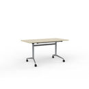 Team Flip Table 1400wx700d Nordic Maple Top / Silver  Frame