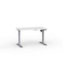 Haven Boost Electric Desk 1200x700 White Top Silver Frame