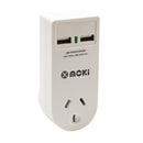 Moki 1 Socket + 2 USB-A Adaptor