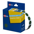 Avery Dot Stickers Dispenser 937375 14mm Round Green Pack 1050