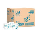 Livi Essentials Toilet Tissue 2 Ply 1006 Premium Interleaved 250 SheetsPer Pack White Carton 36