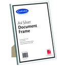 Carven Document Frame Wall & Desk Mountable A4 Silver