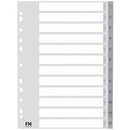 FM Indices Printed Numbers 1-12 A4 Grey