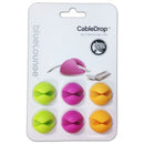 BlueLounge CableDrop Cable Management Mini Cable Clip Bright Pack 6