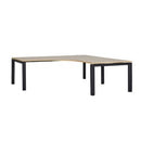Novah Corner Desk 1800Wx1800Wx700Dmm Autumn Oak Top / Black Frame