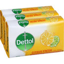 Dettol Bar Soap Citrus Fresh 100g Pack 3