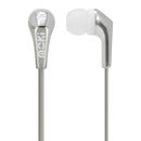 Moki Metallics Wired Earphones 3.5mm Audio Jack Silver