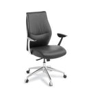 Domain Leather Executive Chair Mid Back Black